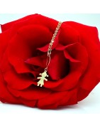 Lantisor cu pandantiv fetita din aur galben de 14k