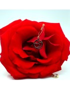 Lantisor cu pandantiv 2 inimi din aur galben de 14k