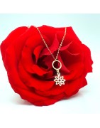 Lantisor cu pandantiv din aur galben de 14k