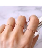 Inel minimalist din aur galben de 14k Emma