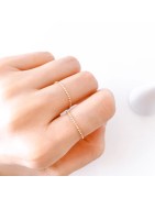 Inel minimalist din aur galben de 14k Emma