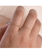 Inel minimalist din aur galben de 14k Emma