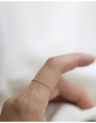 Inel minimalist din aur galben de 14k Dora