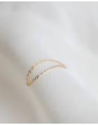 Inel minimalist din aur galben de 14k Dora