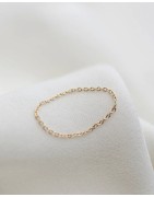 Inel minimalist din aur galben de 14k Dora