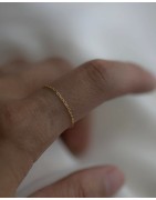 Inel minimalist din aur galben de 14k Dora