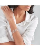 Bratara tenis din Aur Alb de 18k cu Diamante Incolore Naturale de 2.5 ct.